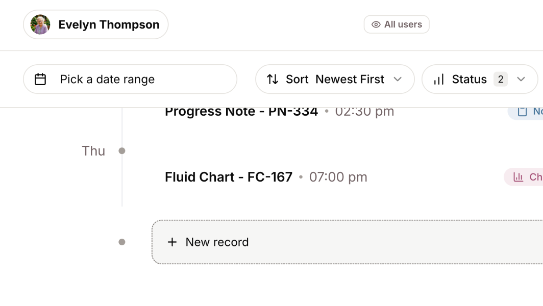 **Redesigned Mini page** with a cleaner layout: "Create Record" button moved to the bottom of the timeline, overview panel opens as a full page with more space to view Mini details, faster load times, and the ability to switch between chat and timeline while messages are sending.