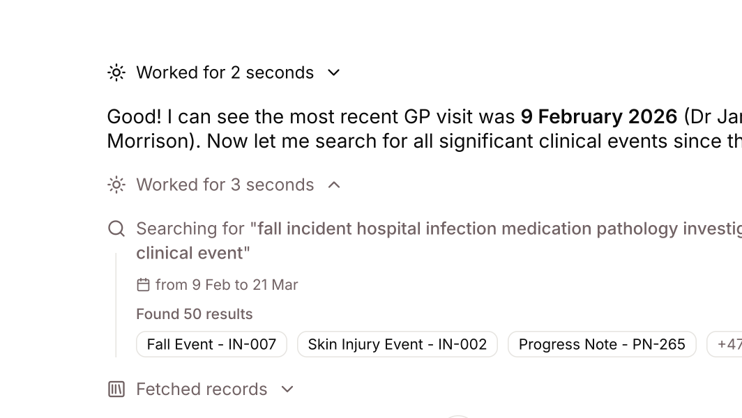 **The Mini's search and reasoning process** now has a clearer layout, showing what it's searching for and how it's working through a query.