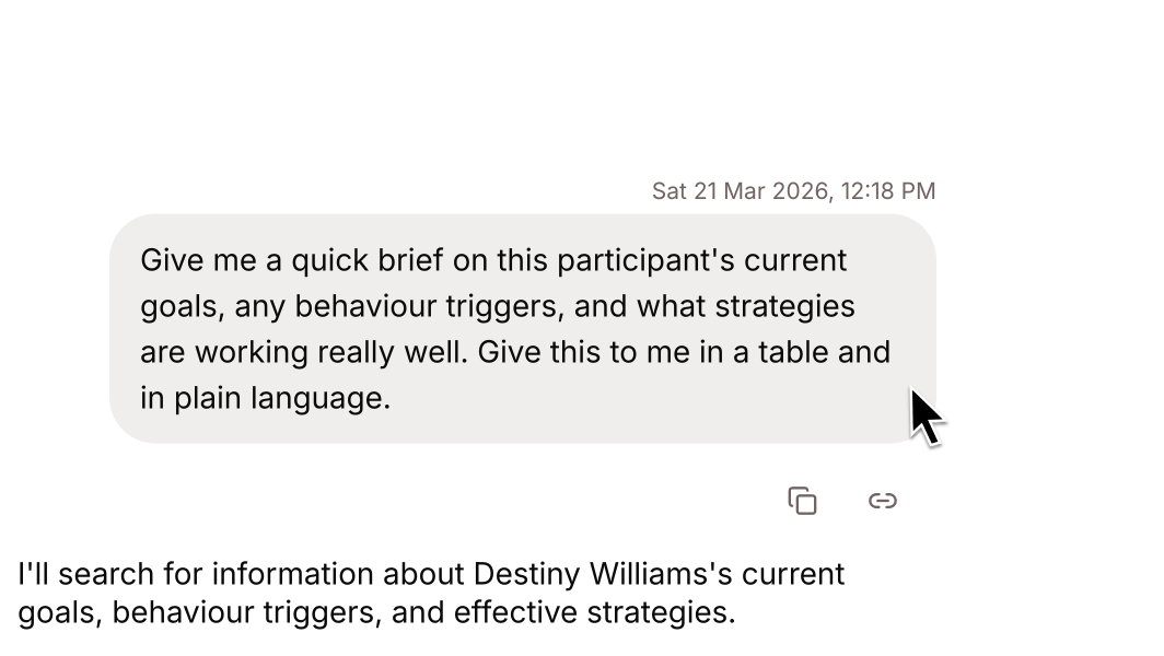 **Chat messages now show timestamps on hover** and date separators between sessions, making it easier to navigate long conversations.